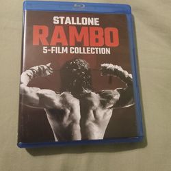 RAMBO STALLONE BLU-RAY  5 DISCS FOR A 5-FILM COLLECTION OF 5 MOVIES ACTION PACKED !