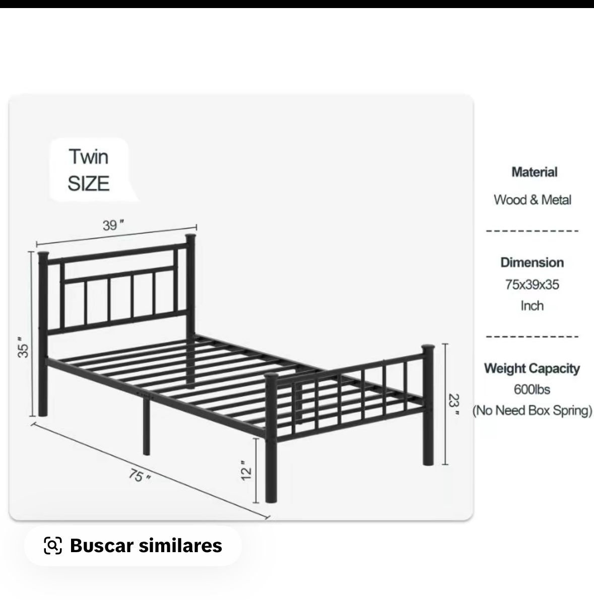Bed frame and mattress for sale