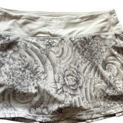 LULULEMON Pace Rival Skirt No Panels Mini Twine White Multi sz 4 EUC Pickleball