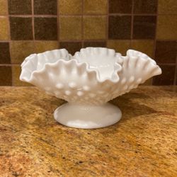 Hobnail Milk glass Bowl 