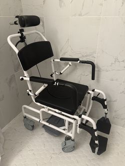 Tilt-in-Space Shower / Commode Chair – Like New
