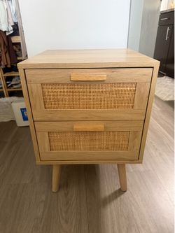 Beige small nightstand