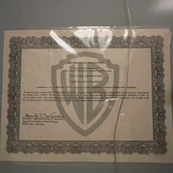 Tiny Toon Adventures Certificate of Authenticity"