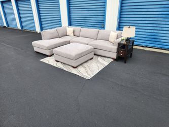 Sectional Sofa With Chaise + Ottoman FREE DELIVERY