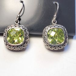 Sterling Silver Peridot Earrings