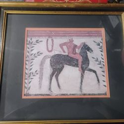 Horseman. Tomb of the Baron 500BC Framed art