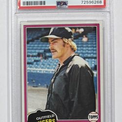 1981 Topps Kirk Gibson Rookie Card # 315 PSA Mint 9