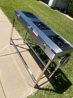 3 Burner Stainless Steel Outdoor Stove