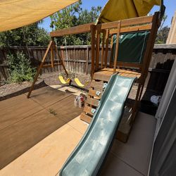 Swing set with slide for Backyard