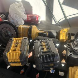 Dewalt Grinder With 2 60 Volt Batteries and Charger 