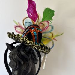 Fiesta Sombrero Headband Mexican Fancy Fascinator Hair Accessories Party Hat