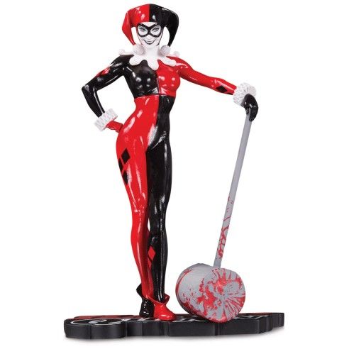 Harley Quinn Red White And Black Statue by Adam Hughes