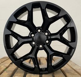 22X9.0 EXTREME OE 6x139.7 SNOWFLAKE CB . GLOSS BLACK WHEELS