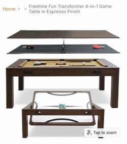 RB6850 7ft Transformer 4-in-1 Multi Game Table Espresso