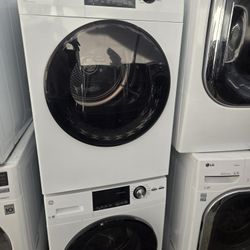 Ge Stackable Washer And Dryer Set Electric w24  30-day Warranty 