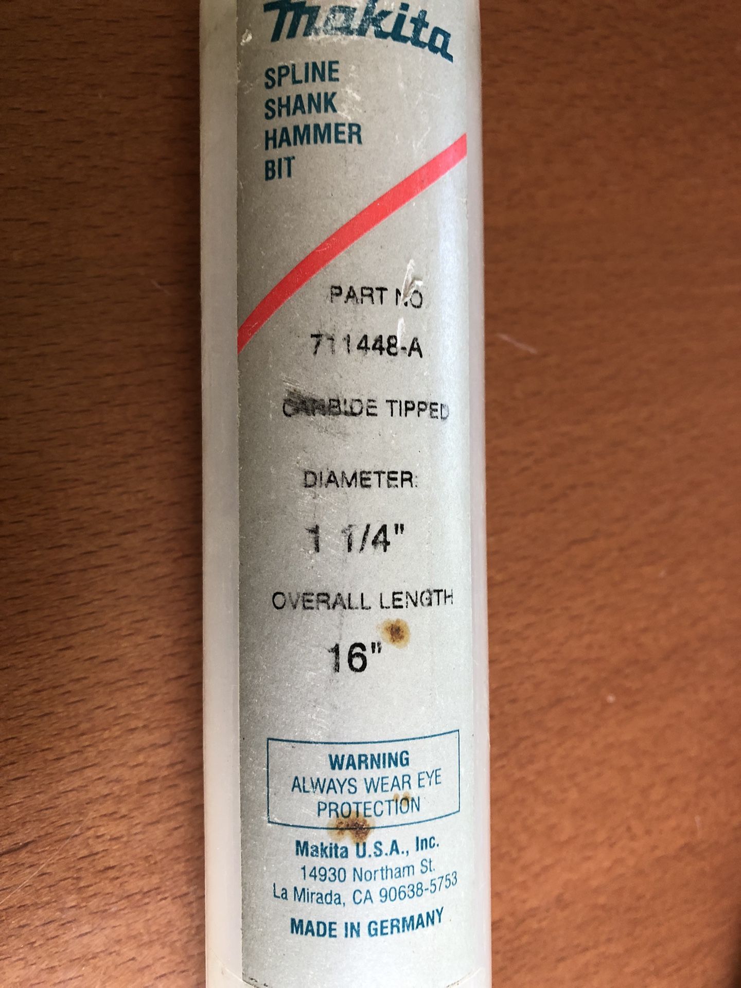 Makita Spline Shank Hammer Bit