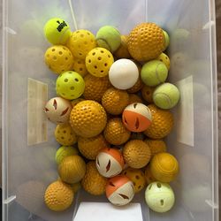 Pitching machine baseballs & Softballs + more