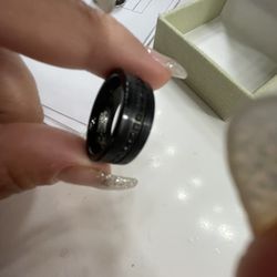 Black Tungsten Wedding Band