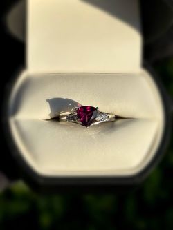 Jewelry 10k solid white gold black diamonds purpurite 0.82 CTW ring sz 7.00