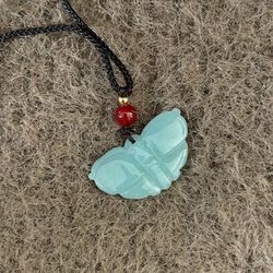 Grade AA Burmese Jade Jadeite Butterfly Pendant Charm Accessory Gemstone Jewelry