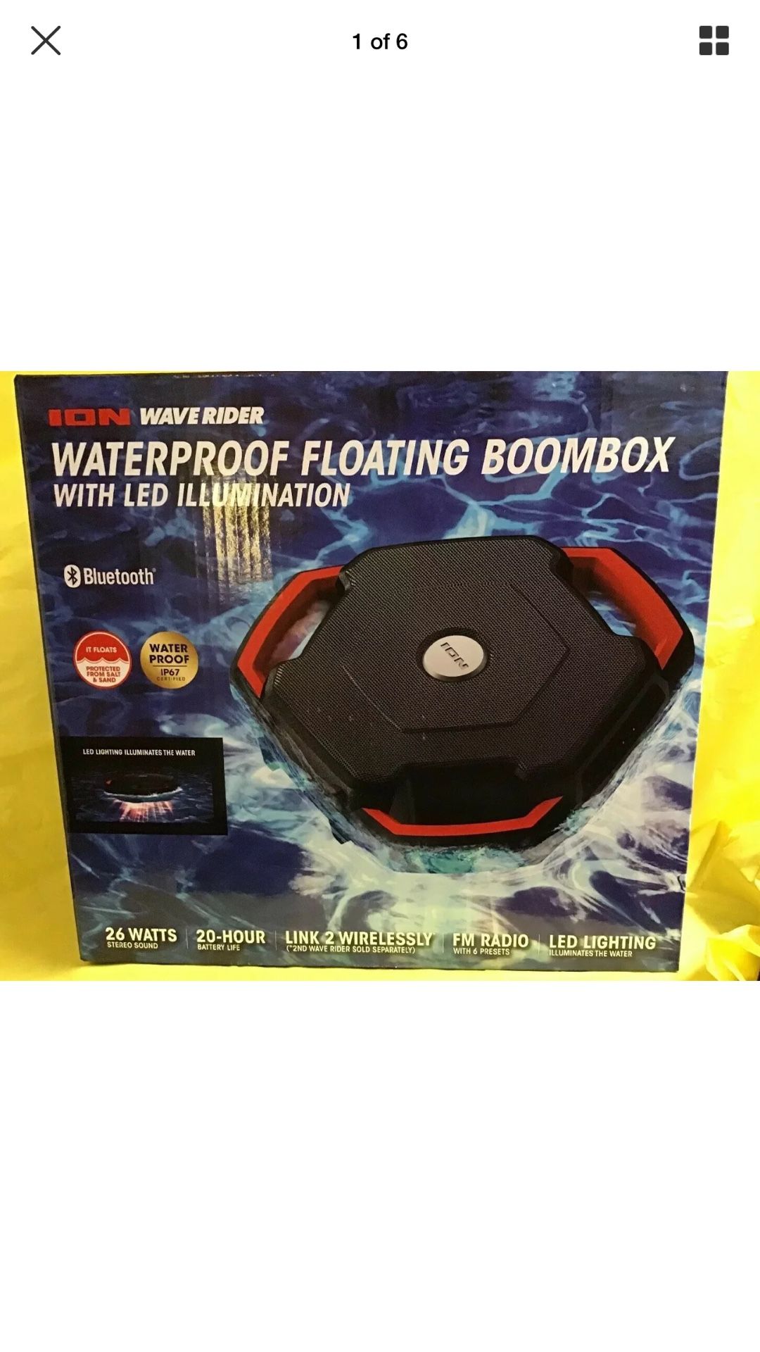 Ion waterproof floating boombox sales