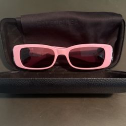  BALENCIAGA Pink Grey Women's Large 51 mm Sunglasses
