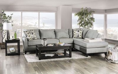 Grey sectional couch