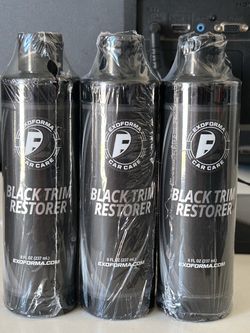 Black Trim Restorer – Unique Dye-Infused Formula Lasts Over 6 Months – 8 oz.