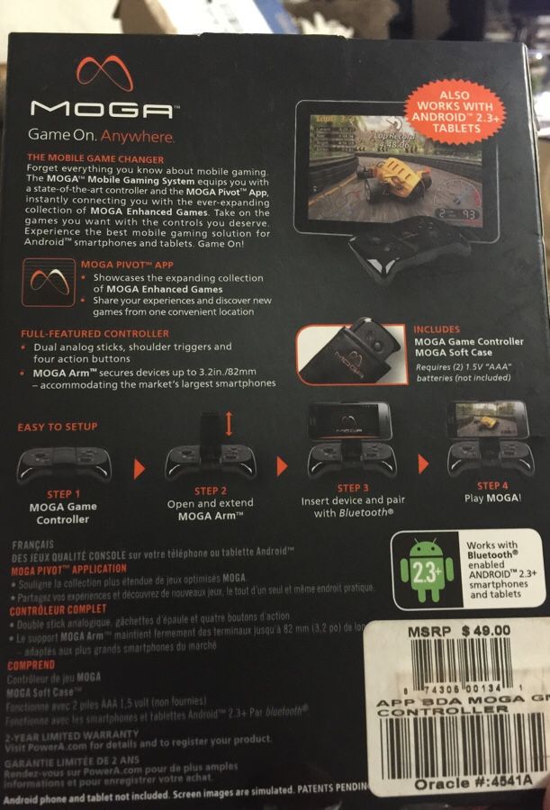 Moga game on control