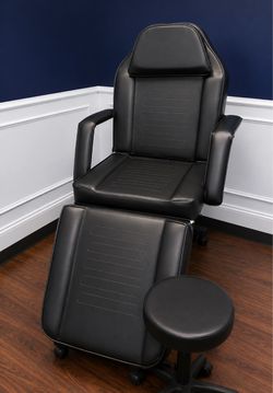 massage chair, massage table, tattoo bed, tattoo table