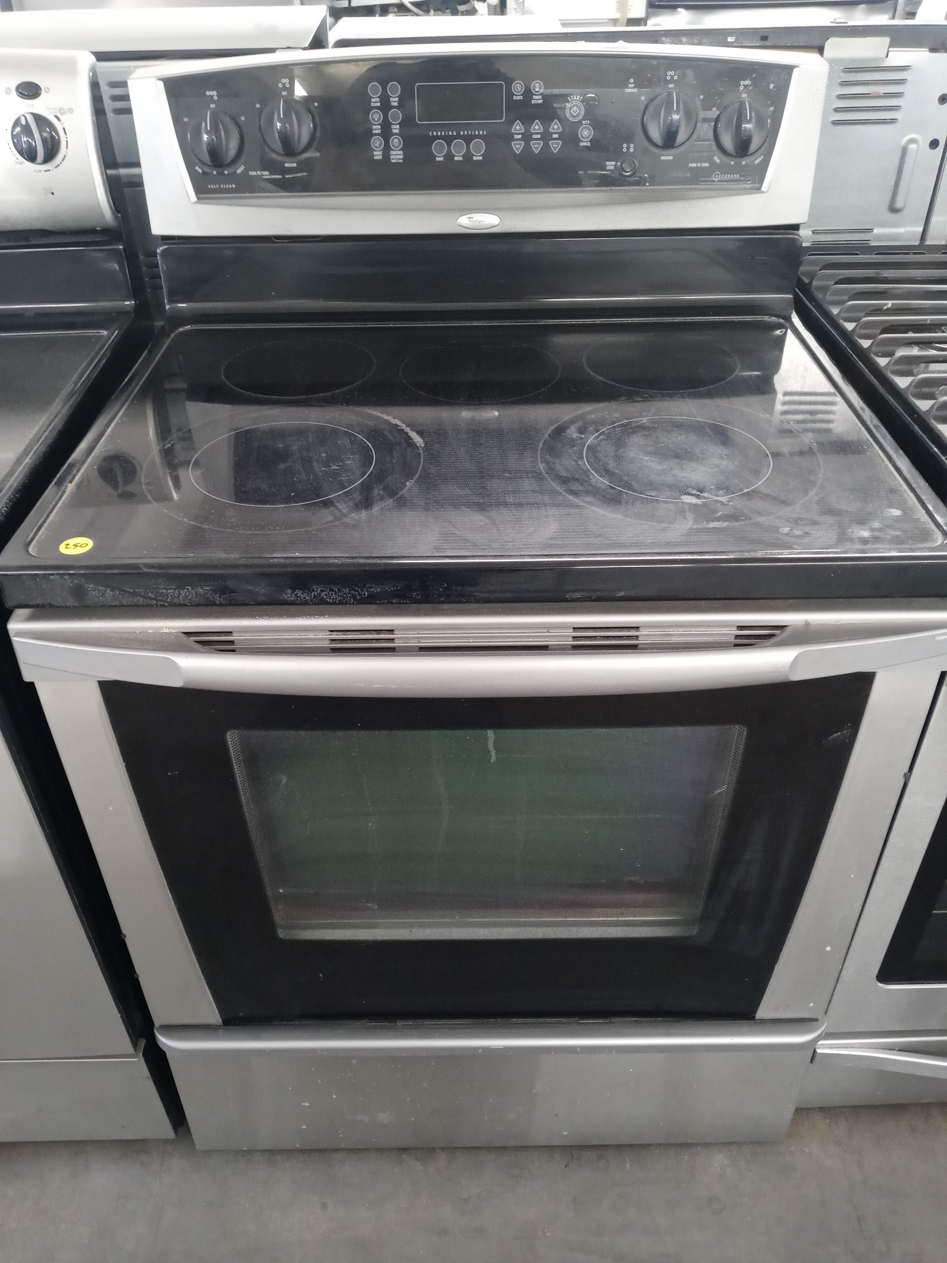 Whirlpool stainless steel glasstop stove - Free delivery