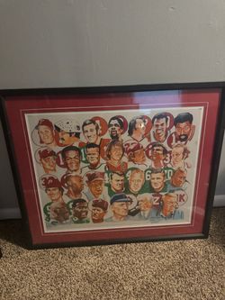 Framed Stan Kotzen Large Retro Art Painting “Philly Retired Numbers” 09’