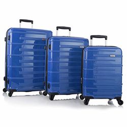 Helios 3-piece Hardside Spinner Set Blue Retail $399