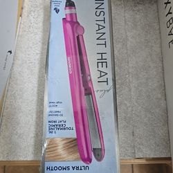 Conair Instant Heat Plus Ultra Smooth 1 in Tourmaline Ceramic Flat Iron, Pink
