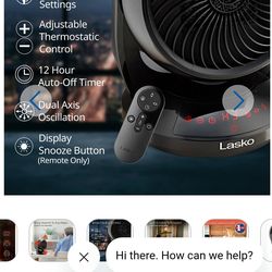 Lasko Ceramic Heater w Remote (New)