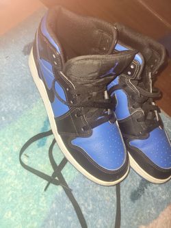 Air Jordan 1 Mid Blue Black Sneakers
