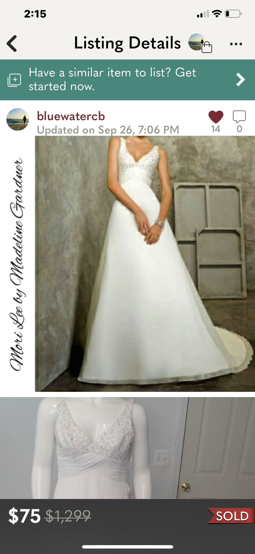 Wedding Dress/Formal Wear Inventory - Just Reduced!