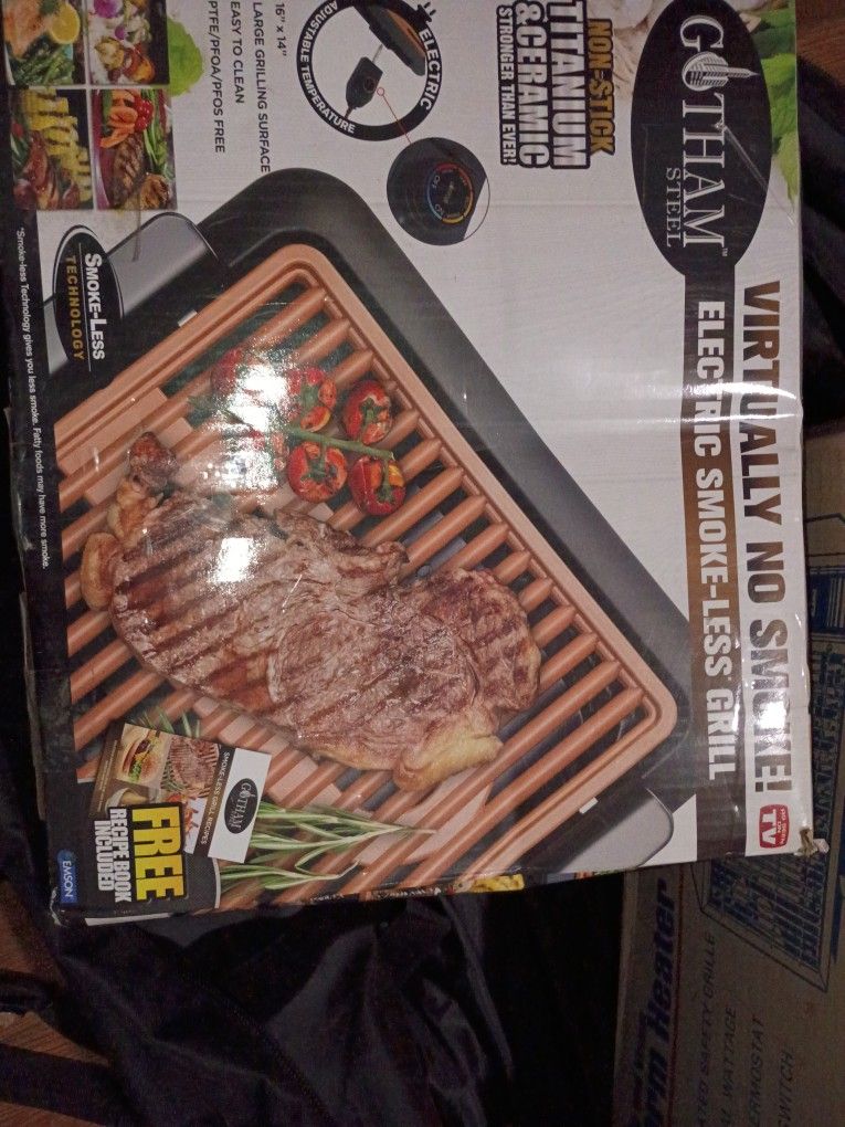 Gotham Steel Titanium And Ceramic Eletric Smokeless Grill