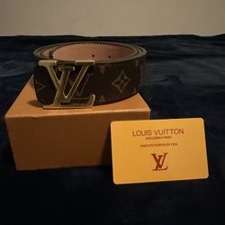 Brown Monogram Designer Belt Sz 42