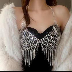 Crystal Colored Diomand Accessory Underwear Bra For Women 