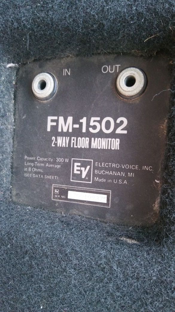 Electro Voice FM-1502 PA floor monitor speaker