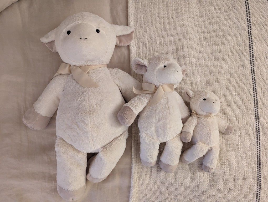 Pottery Barn Lamb Plush Set