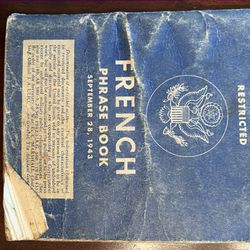WWII Military Phrase Book (Restricted) and A Pocket Guide To France