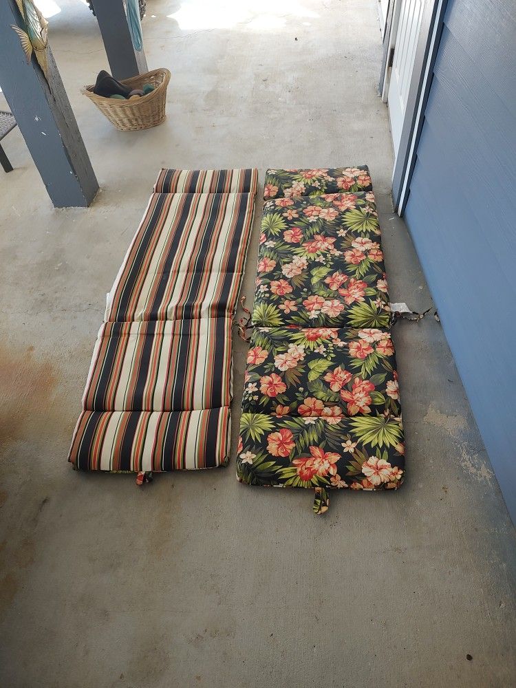 Two Outside Chair Cushions