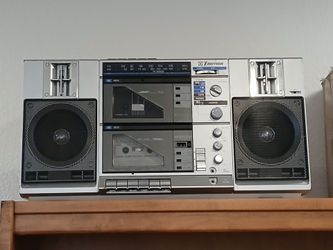 Emerson Vintage Boombox Ghetto Blaster 80s Dual Cassette Radio Stereo