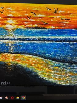 NEW! Seascape sunrise ocean original painting