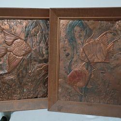 Vintage MCM Copper Fish Wall Hanging