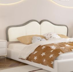 Queen Headboard/Headboards for Adjustable Bed Head Board Panels/Upholstered Velvet Vertical Channel Modern Wall Mount Bed Headboard for Bedroom (Beige