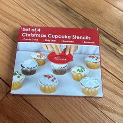 Christmas cupcake stencils