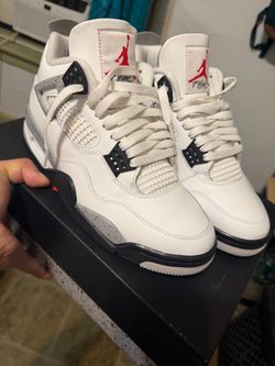 Air Jordan 4 white cement